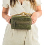 BURKELY Croco Cody 5-Way Bag Groen