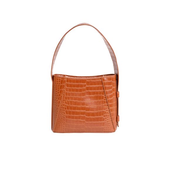 HVISK Briny Small Matte Croco Ginger Bread Brown