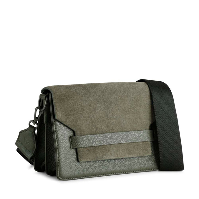 Markberg Arabella Crossbody Bag Suede Mix Army w/Black