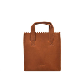 MYOMY My Paper Bag SQUARE Mini Hunter Cognac